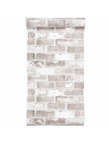 Carta da parati Solida 3D Rigato Mattone 10 x 0,53 m