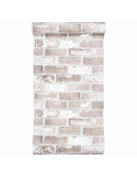 Carta da parati Solida 3D Rigato Mattone 10 x 0,53 m