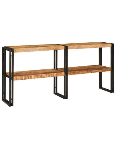 Tavolo consolle con lo scaffale Marrone Legno di mango massello