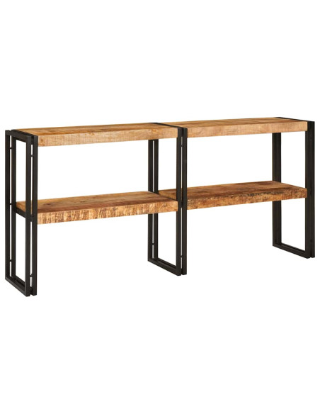 Tavolo consolle con lo scaffale Marrone Legno di mango massello