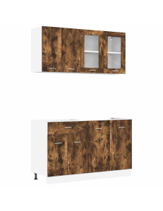 Set mobili da cucina Lyon 4 pcs Rovere fumé 140 x 46 x 81.5 cm 2