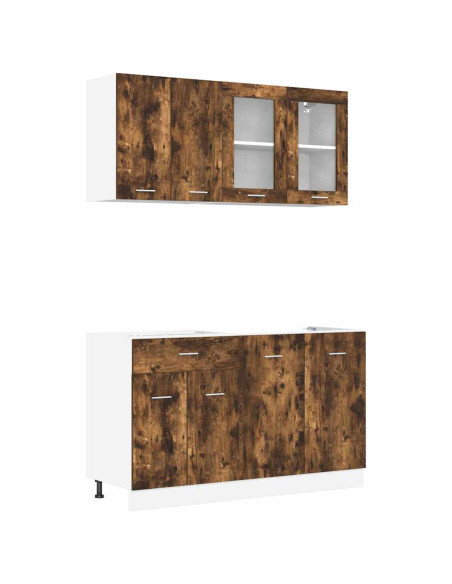 Set mobili da cucina Lyon 4 pcs Rovere fumé 140 x 46 x 81.5 cm