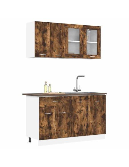 Set mobili da cucina Lyon 4 pcs Rovere fumé 140 x 46 x 81.5 cm