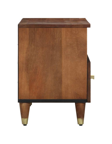 Mobile TV Marrone miele 80 x 33 x 46 cm Legno di mango massello