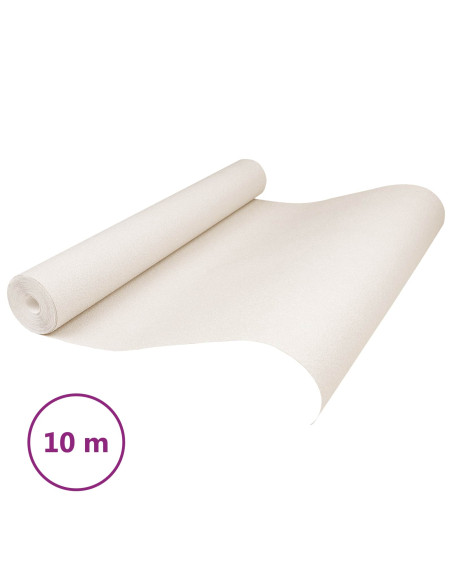 Carta da parati Solida 3D Crema 10 x 0,53 m Tessuto Non Tessuto