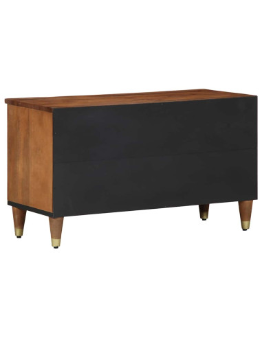 Mobile TV Marrone miele 80 x 33 x 46 cm Legno di mango massello