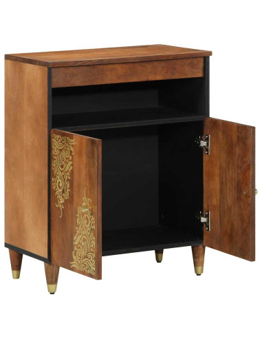 Credenza Marrone 60 x 33 x 75 cm Legno di mango massello