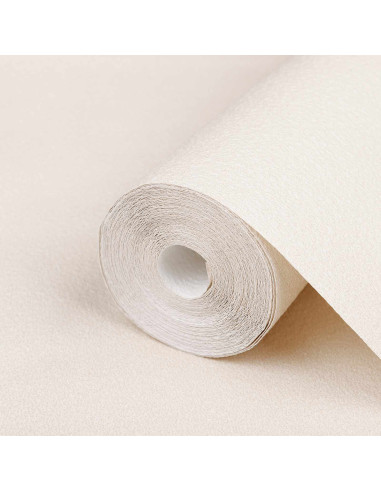 Carta da parati Solida 3D Crema 10 x 0,53 m Tessuto Non Tessuto