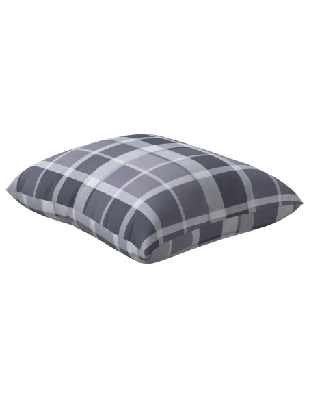 Cuscino da Esterno 4 pcs Grigio a quadri 40 x 40 cm Tessuto