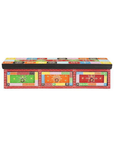 Mobile TV Multicolore 100 x 30 x 24 cm Legno massello di mango
