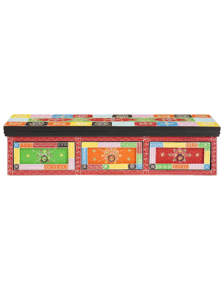 Mobile TV Multicolore 100 x 30 x 24 cm Legno massello di mango