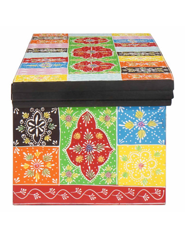 Mobile TV Multicolore 100 x 30 x 24 cm Legno massello di mango