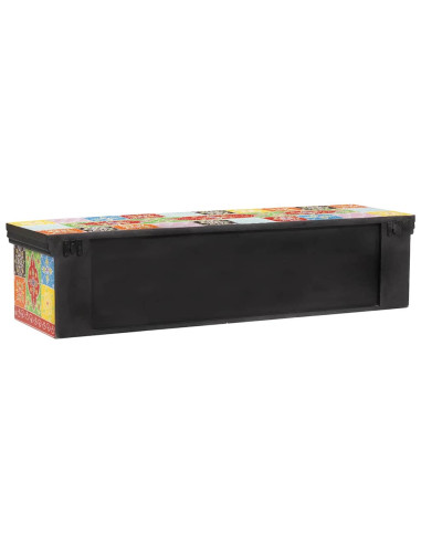 Mobile TV Multicolore 100 x 30 x 24 cm Legno massello di mango
