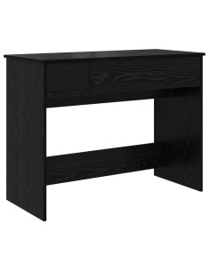 Tavolo per Cosmetici con cassetto Rovere Nero 100 x 45 x 76 cm 2