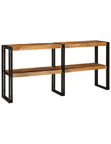 Tavolo consolle con lo scaffale Marrone Legno di mango massello