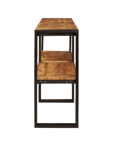 Tavolo consolle con lo scaffale Marrone Legno di mango massello