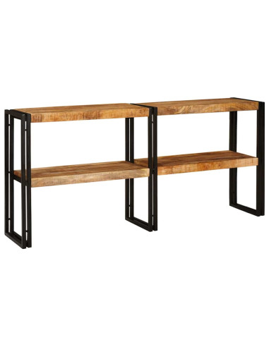 Tavolo consolle con lo scaffale Marrone Legno di mango massello
