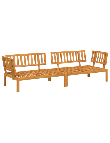 Set di divani con cuscino 2 pcs Grigio Legno di Acacia Massello