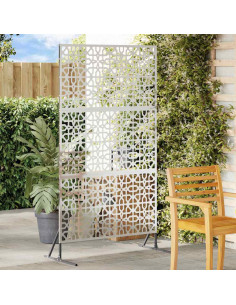Schermo per Privacy Grigio 100 x 50 x 180 cm Acciaio