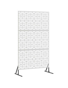 Schermo per Privacy Grigio 100 x 50 x 180 cm Acciaio 2