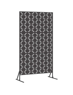 Schermo per Privacy Nero 100 x 50 x 180 cm Acciaio 2