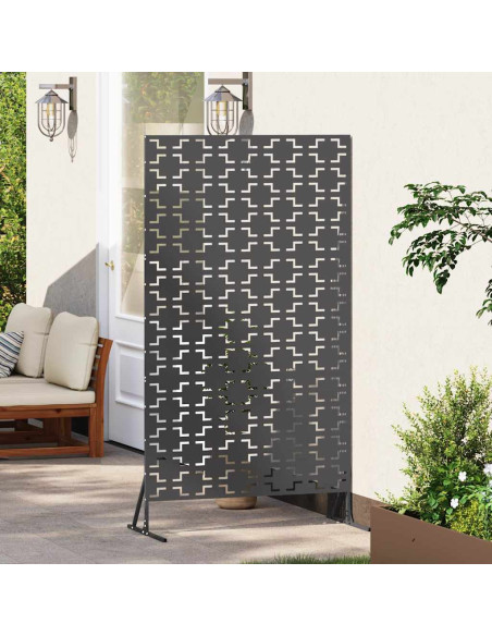 Schermo per Privacy Nero 100 x 50 x 180 cm Acciaio