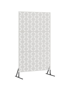 Schermo per Privacy Grigio 100 x 50 x 180 cm Acciaio 2