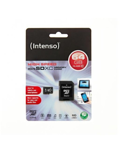 MICRO SD CON ADATTATORE 64GB C10