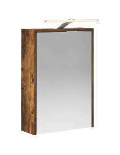 Mobiletto per specchio da bagno Rovere fumé 43 x 16 x 62.5 cm 2