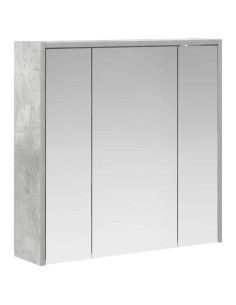 Mobiletto per specchio da bagno Grigio cemento 2