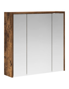 Mobiletto per specchio da bagno Rovere fumé 63,5 x 16 x 62,5 cm 2