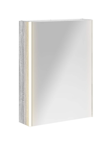 Mobiletto per specchio da bagno Grigio Sonoma