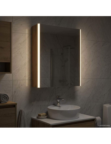 Mobiletto per specchio da bagno Rovere Artigianale