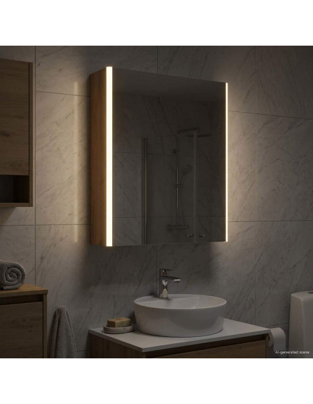 Mobiletto per specchio da bagno Rovere Artigianale