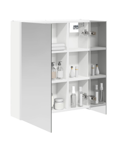 Mobiletto per specchio da bagno Bianco 63,5 x 15,5 x 70 cm