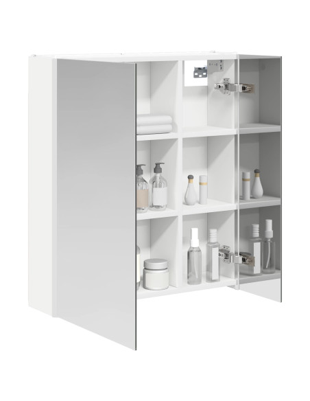 Mobiletto per specchio da bagno Bianco 63,5 x 15,5 x 70 cm