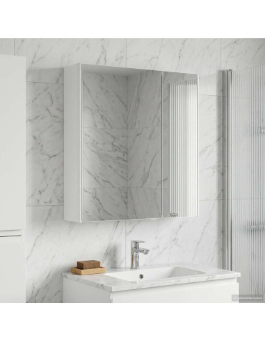 Mobiletto per specchio da bagno Bianco 63,5 x 15,5 x 70 cm