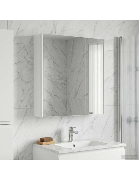 Mobiletto per specchio da bagno Bianco 63,5 x 15,5 x 70 cm