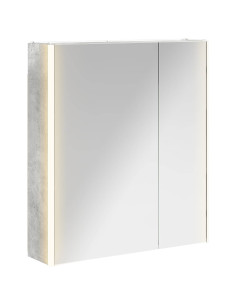 Mobiletto per specchio da bagno Grigio cemento 2