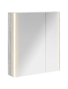 Mobiletto per specchio da bagno Grigio Sonoma 2