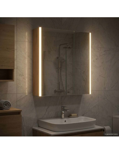 Mobiletto per specchio da bagno Rovere Artigianale