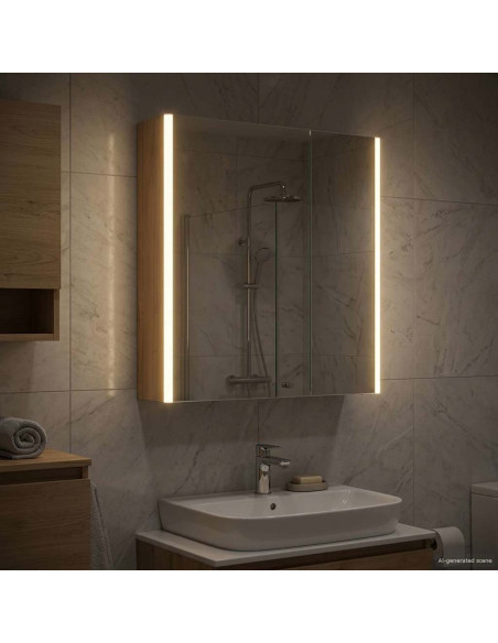 Mobiletto per specchio da bagno Rovere Artigianale