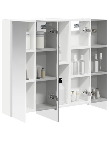 Mobiletto per specchio da bagno Bianco 63,5 x 15,5 x 60,5 cm