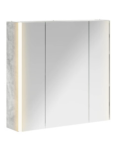 Mobiletto per specchio da bagno Grigio cemento 2