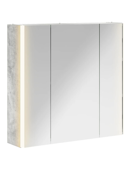 Mobiletto per specchio da bagno Grigio cemento