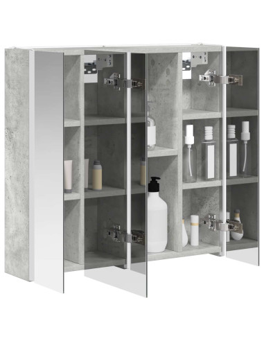 Mobiletto per specchio da bagno Grigio cemento