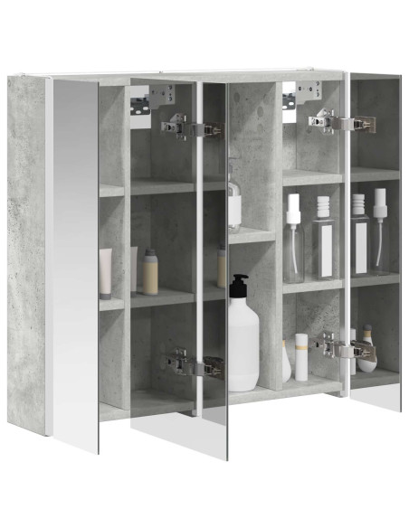 Mobiletto per specchio da bagno Grigio cemento