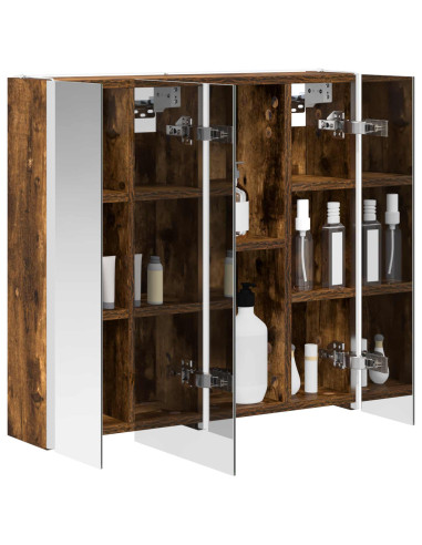 Mobiletto per specchio da bagno Rovere fumé