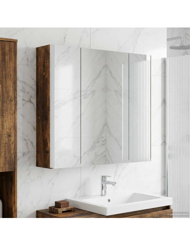 Mobiletto per specchio da bagno Rovere fumé