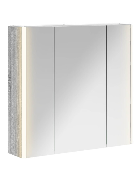 Mobiletto per specchio da bagno Grigio Sonoma